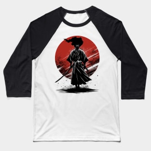 Black Samurai Baseball T-Shirt